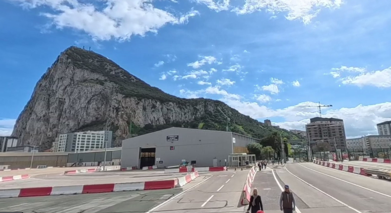 A modern street view of Gibraltar